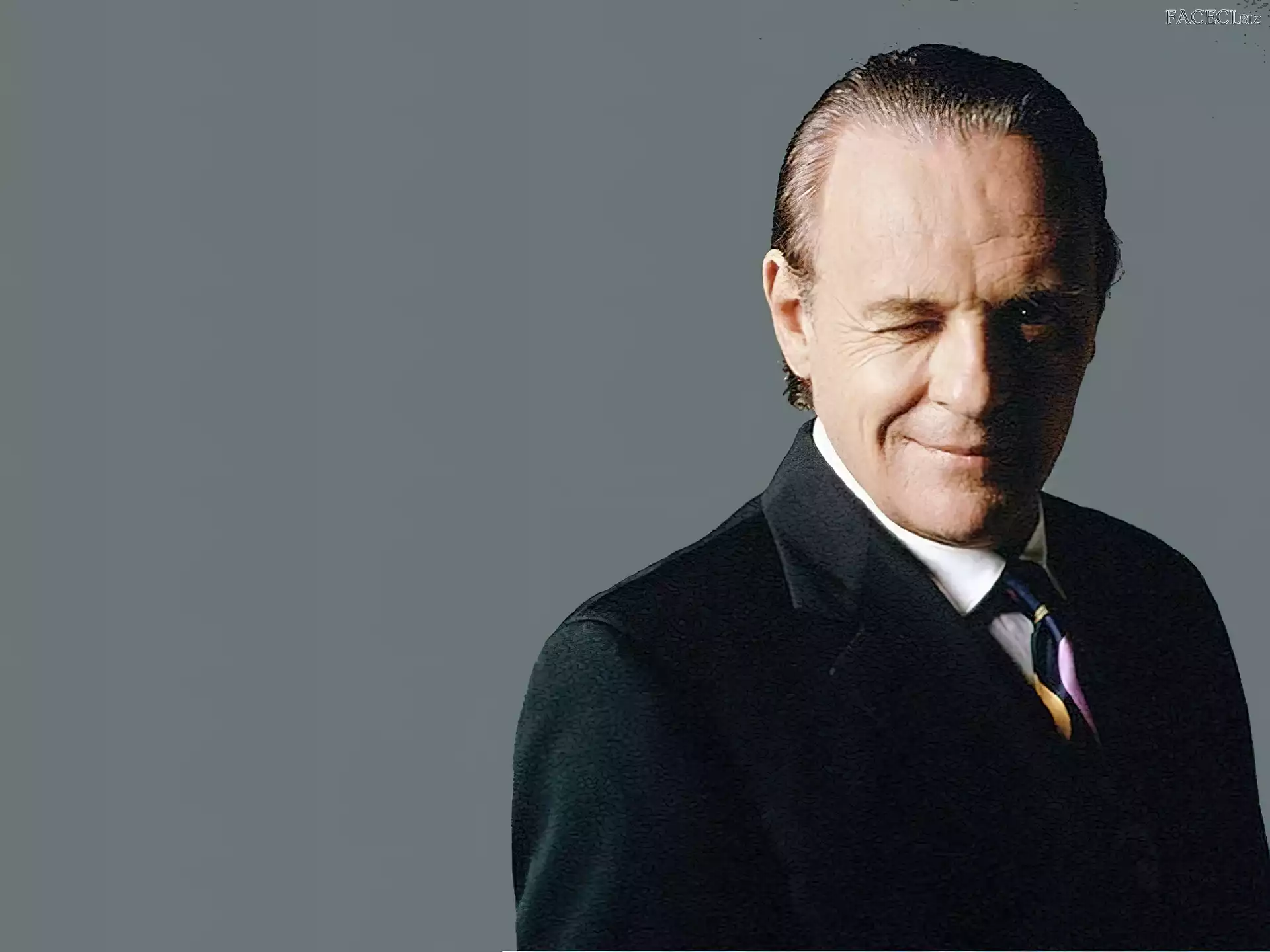 garnitur, Anthony Hopkins, czarny